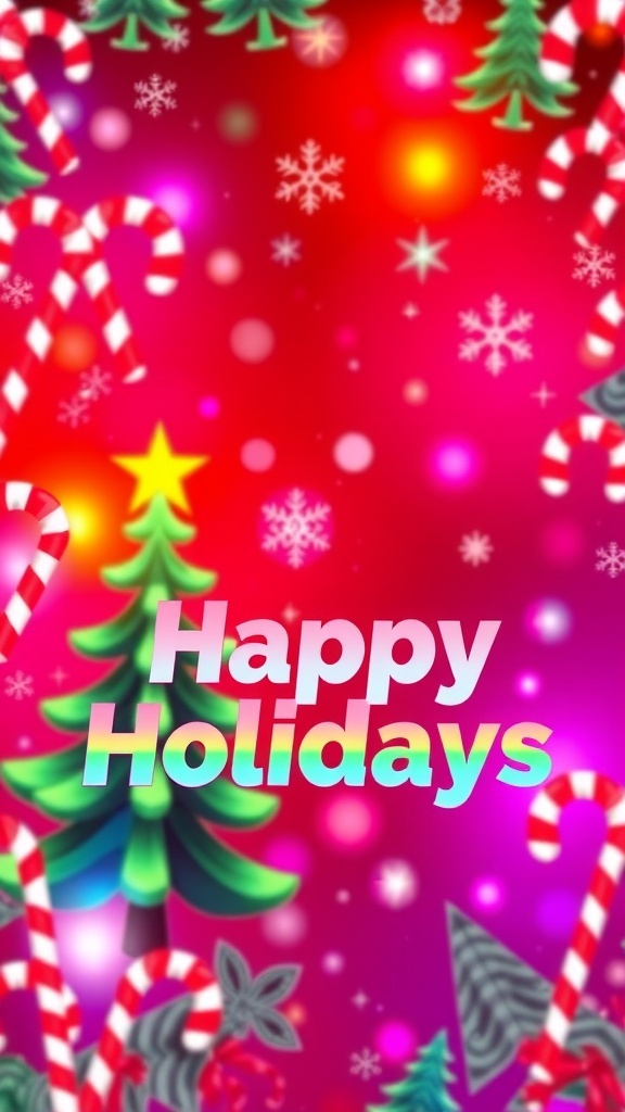 A colorful Y2K aesthetic Christmas profile picture with retro graphics and festive elements.